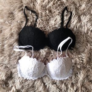 LIKE NEW Bundle of VS PINK Lace Push-up Bras